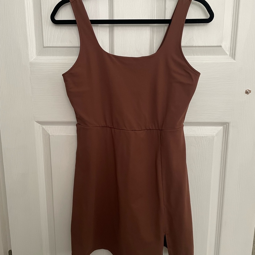 Brown Active Sleeveless Dress